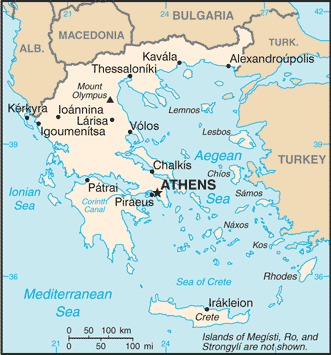 Map of Greece