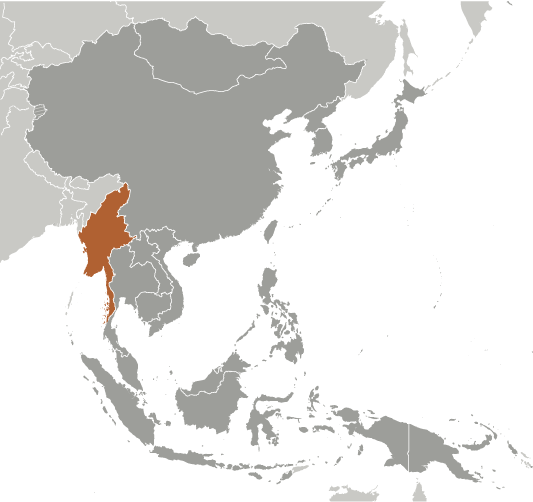 Burma Locator Map