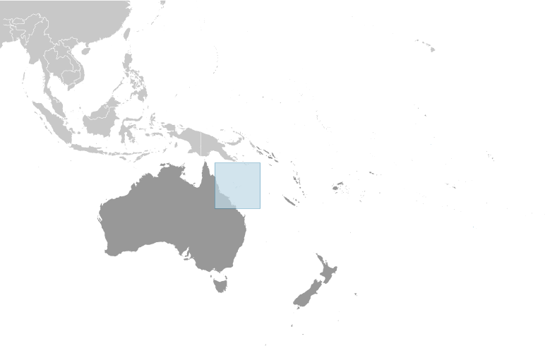 Coral Sea Islands Locator Map
