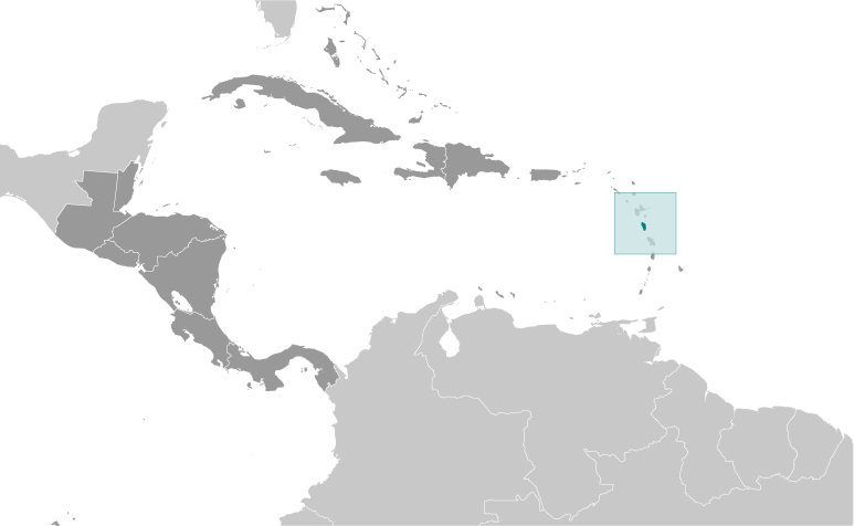 Dominica Locator Map