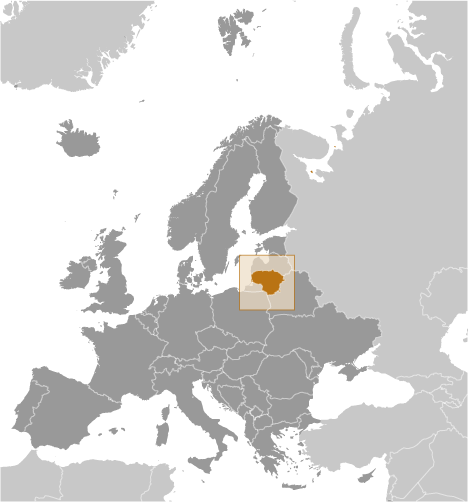 Lithuania Locator Map